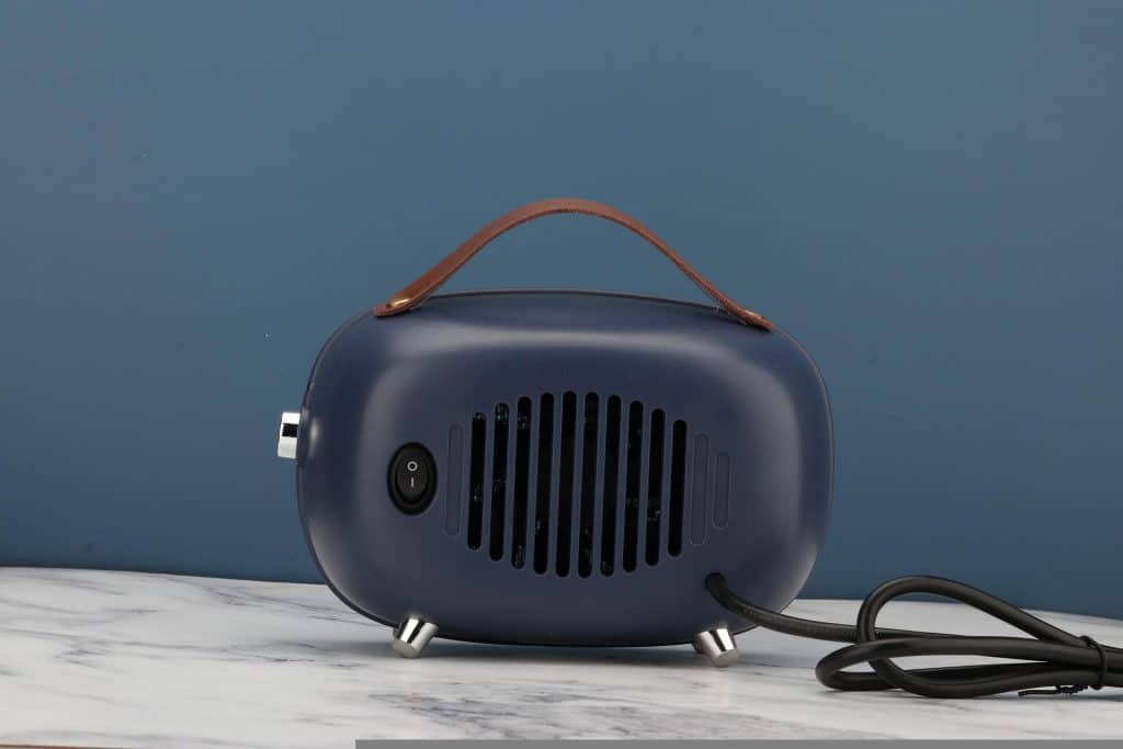 blue fan heater